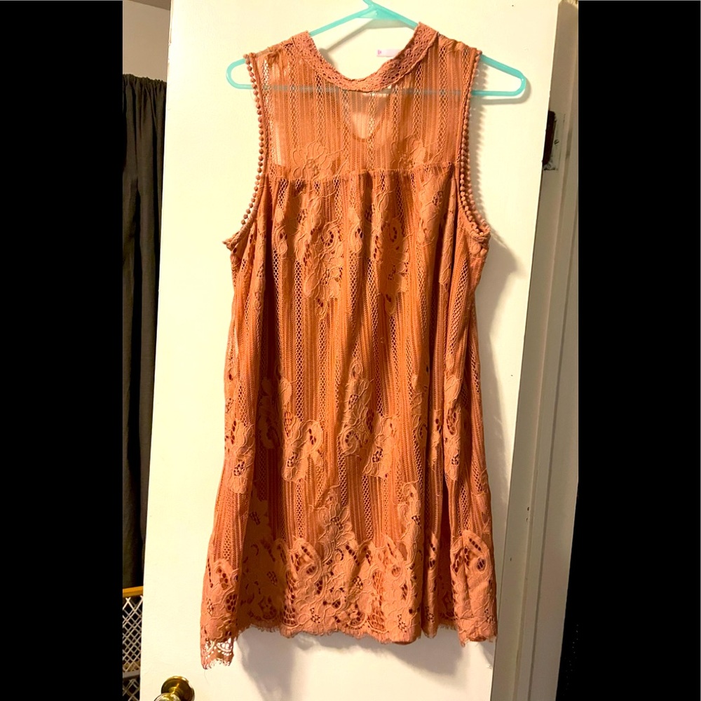 Pink lace dress